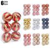6Pcs 6CM Christmas Balls Ornaments Xmas Tree Hanging Pendants Navidad Noel New Year Festive Party Decoration for Home