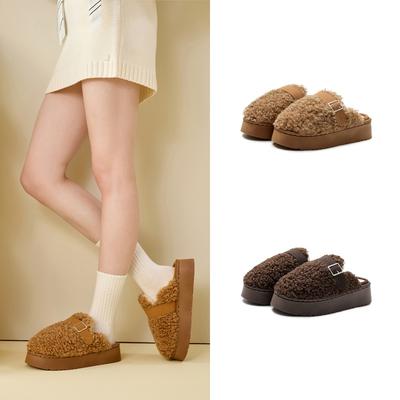 Новая Модная и Универсальная Хлопковая Обувь и Тапочки, Домашняя Теплая и Флисовая Обувь с Увеличением Роста
