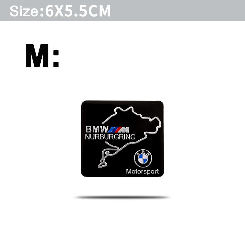 ljqvz9 Car Styling Emblem Aluminum Alloy Car Fender Trunk Badge Stickers For Bmw M E90 E60 F30 F10 E39 E36 F20 G30 G20 E87 E92 E91.