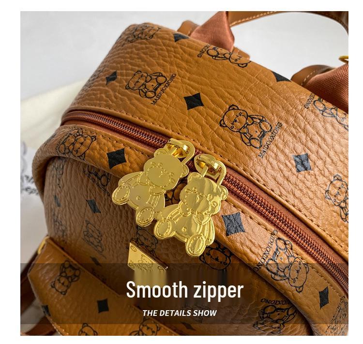 Трендовый милый рюкзак с медведем для женщин - Школьная и дорожная сумка большой вместимости