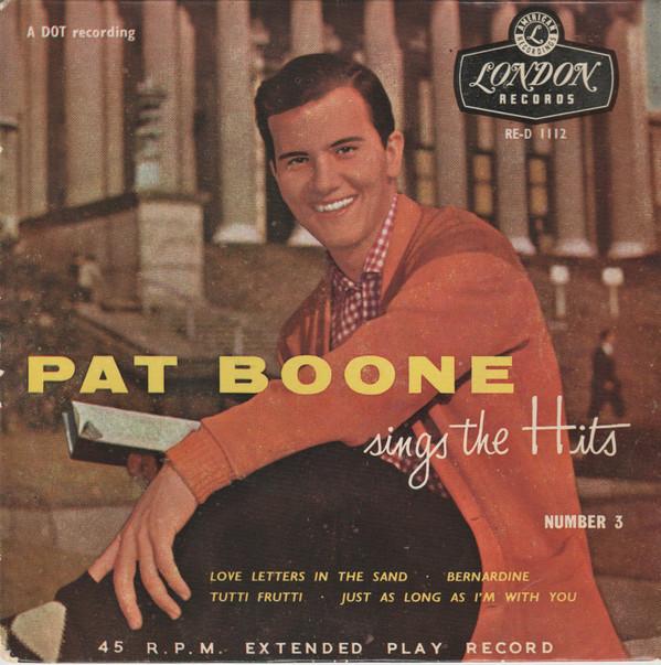 7-дюймовая пластинка ПЭТ БУН - Поет хиты Номер 3 RED1112 London Records 1958 Великобритания Рок Б/У
