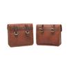 Leather Pouch Motorcycle Both Side Saddlebags Saddle Panniers 2 Bag New Brown