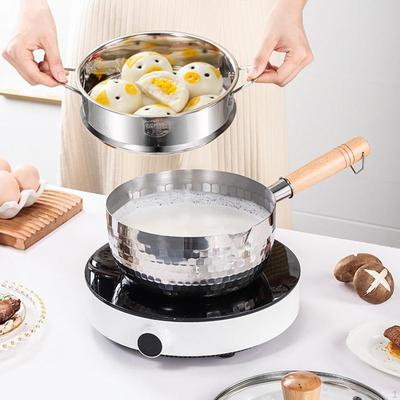 Кастрюля с пароваркой, универсальная кастрюля, легко очищаемая крышка, кастрюля для молока для походов