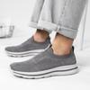 Мужские кроссовки Slip On серые спортивные кроссовки для бега и тренировок легкие сетчатые однотонные кроссовки