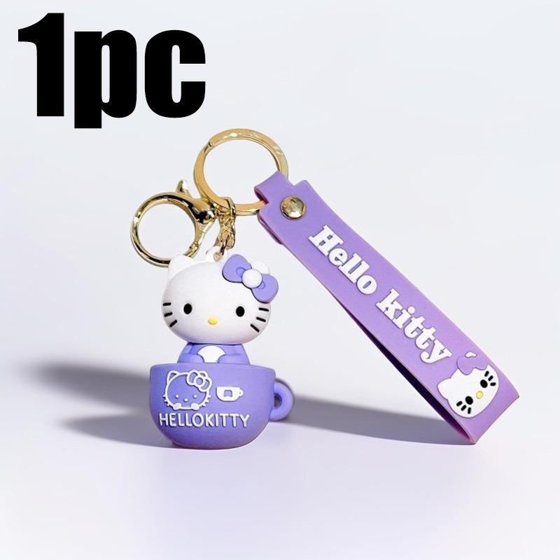 Милый Мультяшный Брелок Hello Kitty Брелок-Чашка Брелок для Ключей Автомобиля Женский Девочка Школьная Сумка Сумка на Плечо Ребенок Кавайный Подарок Фестивальные подарки