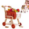 Многоцветный игрушечный набор для покупок, имитация тележки, игровой набор для ролевых игр, подарок для мальчиков и девочек