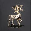 Creative 1 Pcs Mini Exquisite Golden Christmas Deer Animal Clothes Brooch Men And Women Clothing Hundred Matching Accessories