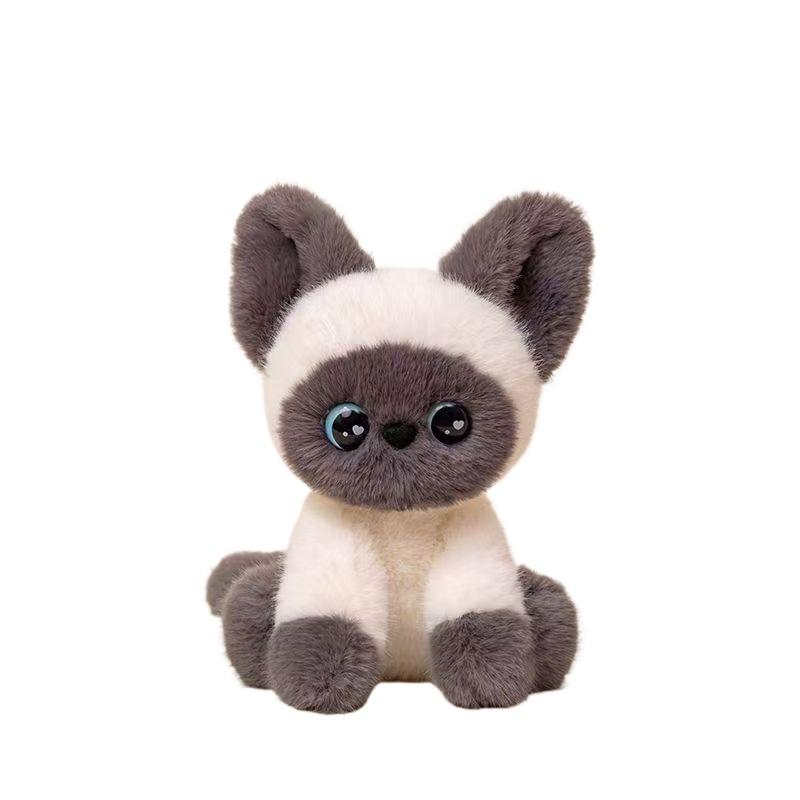24см Кавайная Плюшевая Кукла Кошка Девон Рекс Сиамская Кошка Плюшевая Игрушка Милое Украшение Сопровождающая Сон Игрушка Подарок на День Рождения Ребенку