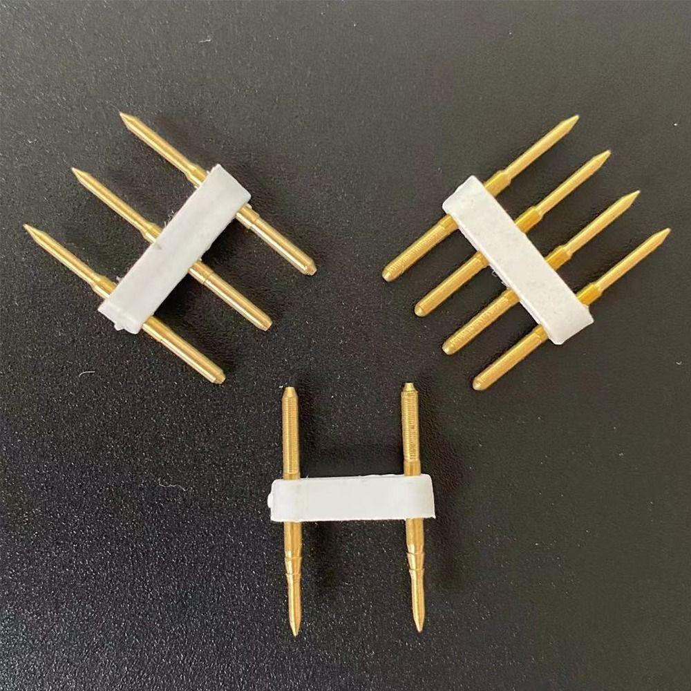 Copper LED Strip Connector Gold Solderless Connectors Lighting Accessories RGB Connector  RGB