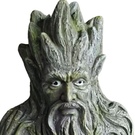 Лицо дерева кормушка для птиц скульптура Старик на дереве держатель для семян птиц погодоустойчивая уличная кормушка для птиц для сада патио двора украшение