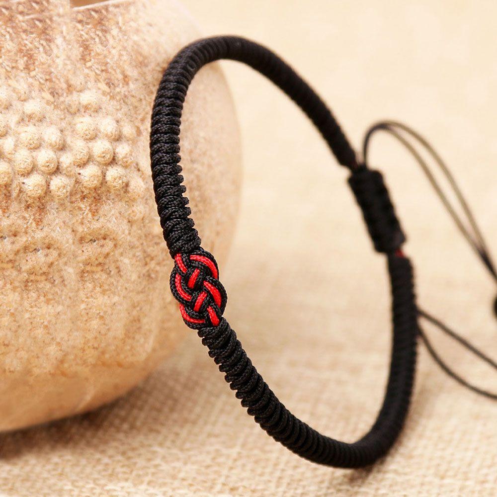 Women Simple Friendship Buddhist Tibetan Chinese Knots Wrist Jewelry Bangles Bracelet Red Rope