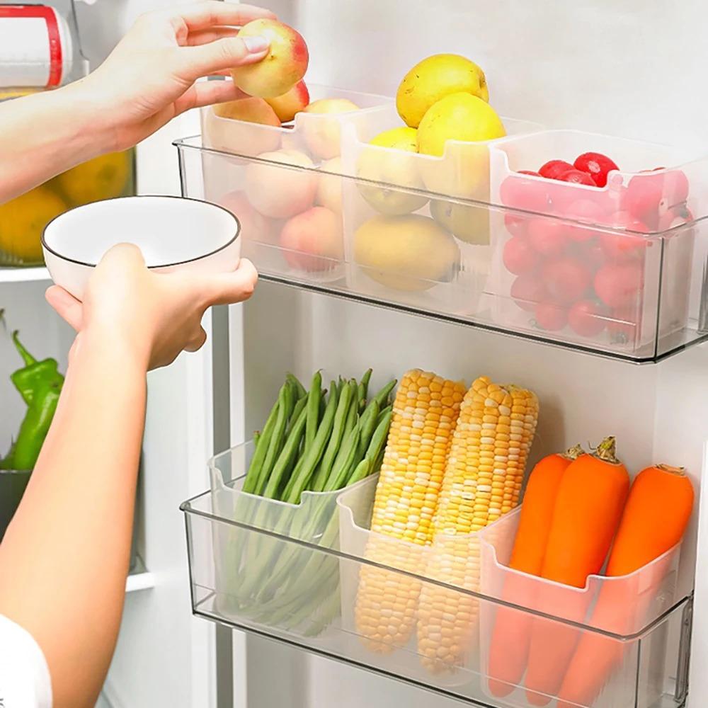Коробки для хранения в холодильнике Органайзер для свежести продуктов Контейнер для овощей и фруктов Контейнеры для специй и продуктов Домашний кухонный ящик