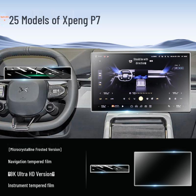 Закаленное Стекло Защитная Пленка для Экрана для 25 Моделей Xiaopeng P7 - Пленка для Навигации на Центральной Консоли для Модификации Салона