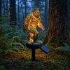 Elf Garden Solar Light Dragon Gorilla Statue Light, Gothic Medieval Resin Outdoor Lantern Sculpture, Powered Courtyard Lamp Fantasy Decor for