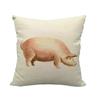 Animal Color Oil Painting Patterns Digital Printing Short Plush Pillow Covers For Car Sofa Office Cushion Cover Home Goods