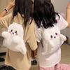 Y2k Cute Ghost Plush Backpack Kawaii Fluffy Crossbody Bag Cartoon Women Messenger Fashion Shoulder Bag Girl Casual Purse Handbag