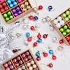 72pcs 3cm Painted Christmas Balls Set Shatterproof Plastic Electroplating Hanging Balls Reusable Christmas Tree Pendants
