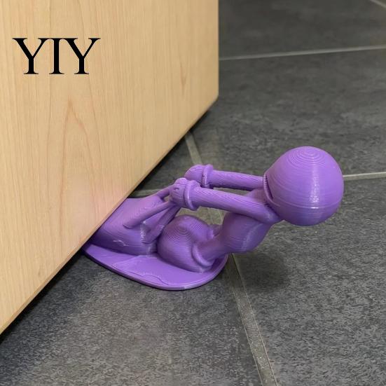Carpet Doorstop 3D Printed Tugging Man Doorstop, Little Door Stopper Wedge, Anti-slip Floor for Home Living Room Bedroom Compact
