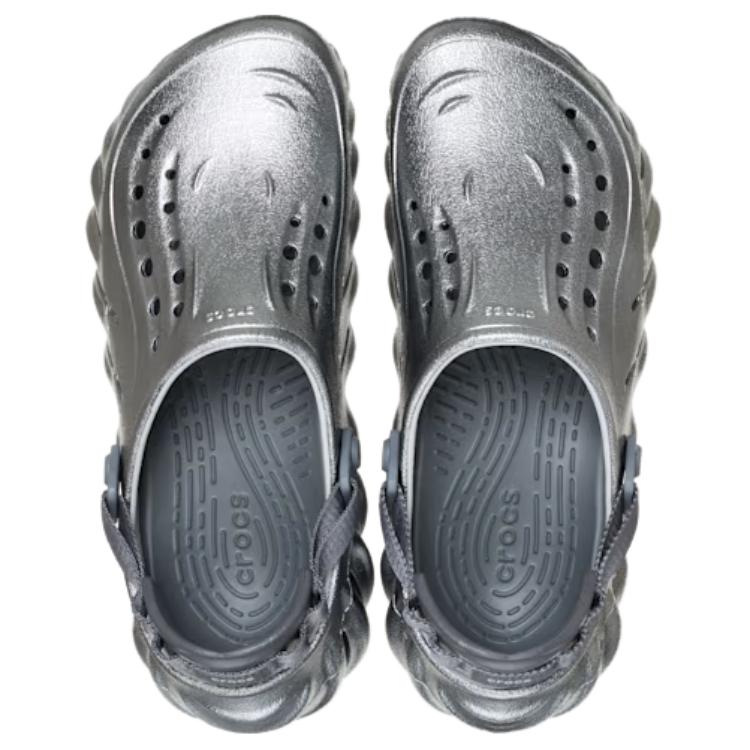 Crocs Кроксы Echo Clog Унисекс Серебристые 214109-1FS
