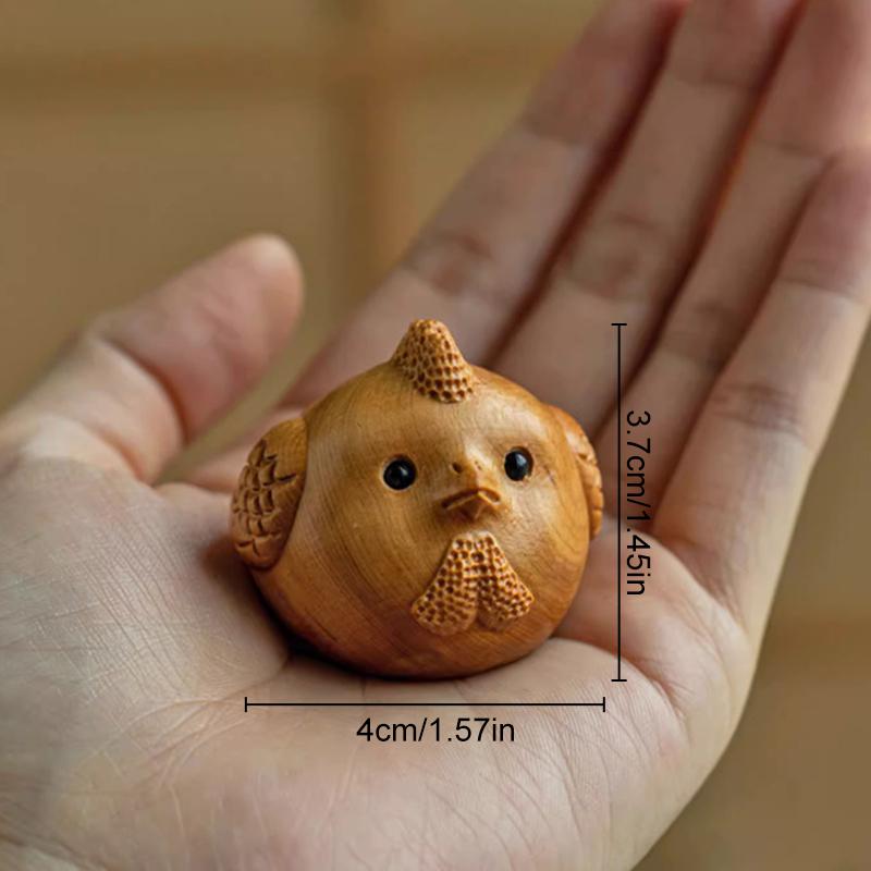 Wooden Chinese Zodiac DIY Handmade Carved Ornaments Animals For Necklace Keychains Pendants Jewelry Accessories