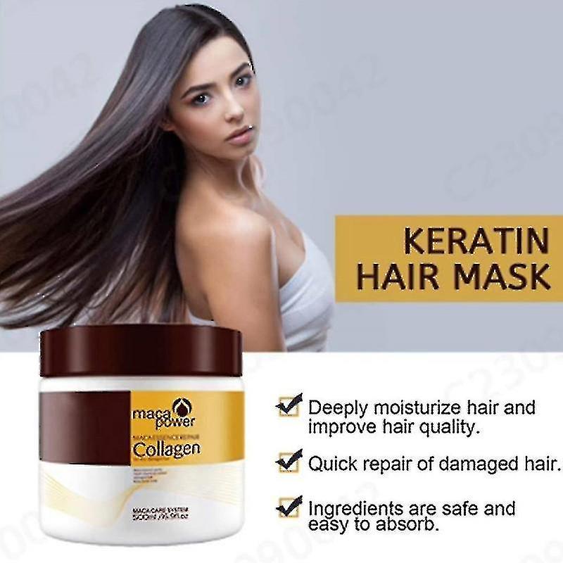 Collagen Hair Treatment Deep Repair Conditioning Argan Oil Collagen Hair Mask Essence for Dry & Damaged Hair All Hair Types