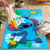 Stitch Stars Fantasy Artwork Disney Cartoon Theme Anti-Slip Rug - Polyester, Home Decor, Suitable for Bedrooms, Living Rooms, Doorways, and Studios
