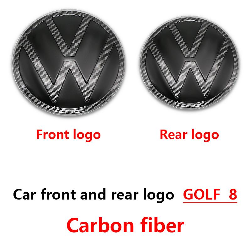 140mm Car Front 122mm Rear Trunk Emblem Grille Lid Logo Badge and Accessories For VW Golf 8 Car Modification Upgrade Accessories zl1