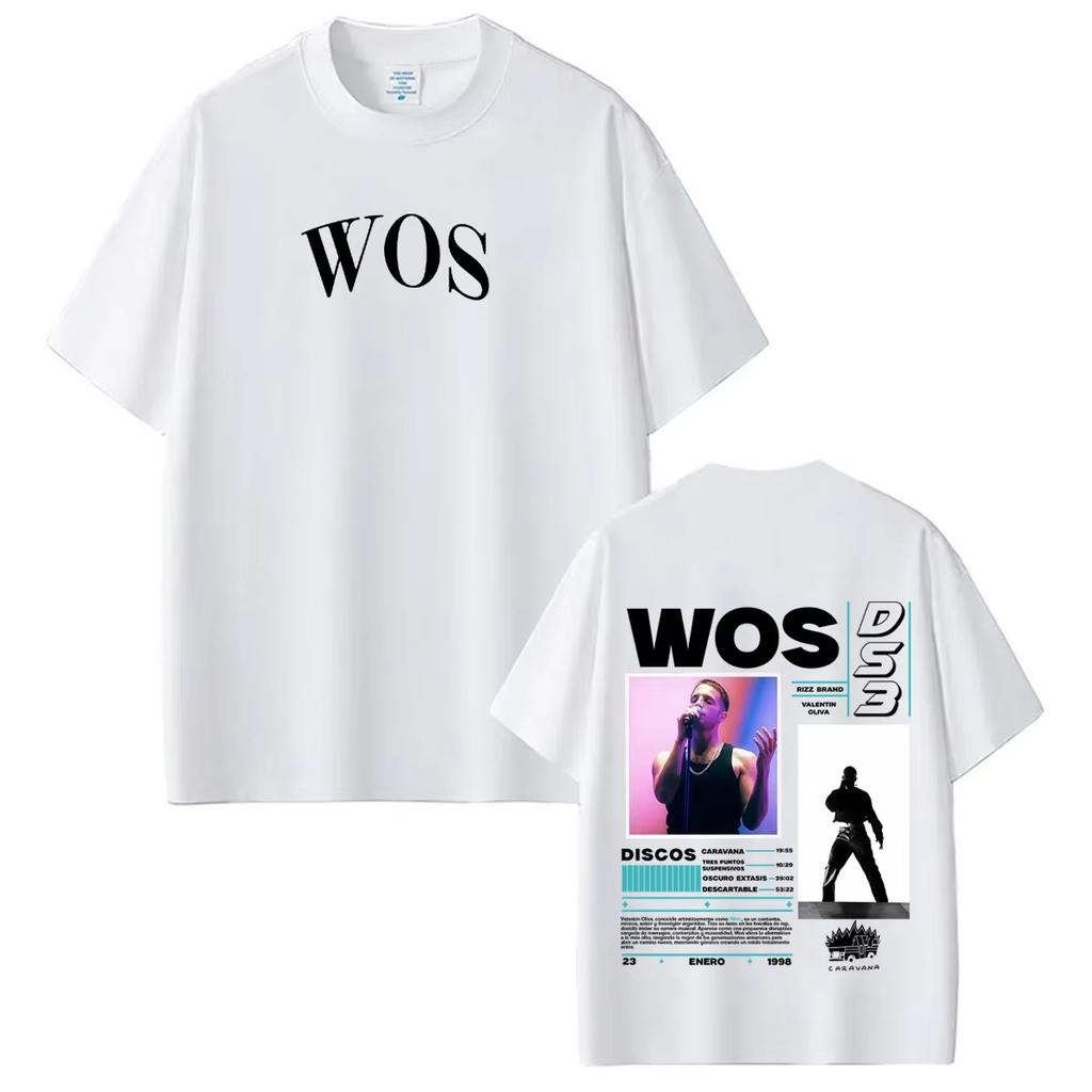 Rapper Wos Ds3 Tour 2026 Album Merch T Shirt Men Women Fashion T-shirt Short Sleeve Oversized Streetwear Tshirt