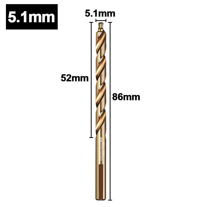 Сверло спиральное ступенчатое кобальтовое, сверло из быстрорежущей стали M35 с прямым хвостовиком (3-13mm) для металла, нержавеющей стали, железа