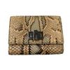 UsedTri-fold Wallet Beige Python Women