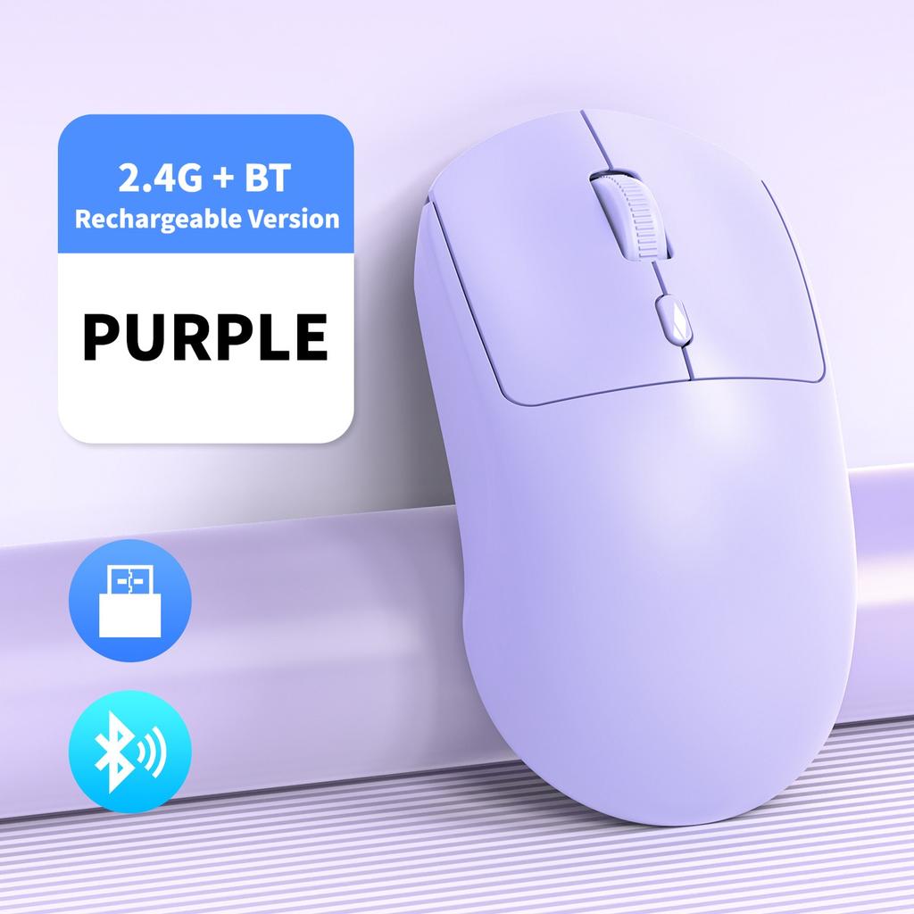 NexusClick New 2.4G/Dual-mode Rechargeable Wireless Mouse,Ergonomic Gaming Office Mice 800-1200-1600 DPI Mice for PC Laptop