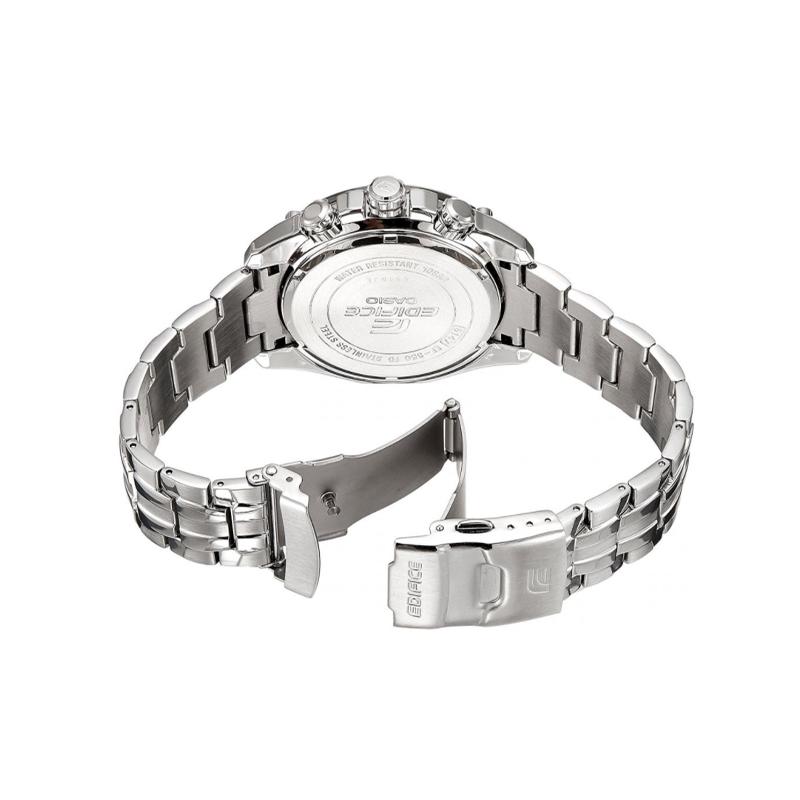 Casio EDIFICE водонепроницаемость 100 метров, мировое время, кварцевый механизм, стальной браслет, японские и корейские часы, мужские часы, белый циферблат EF-550D-7A