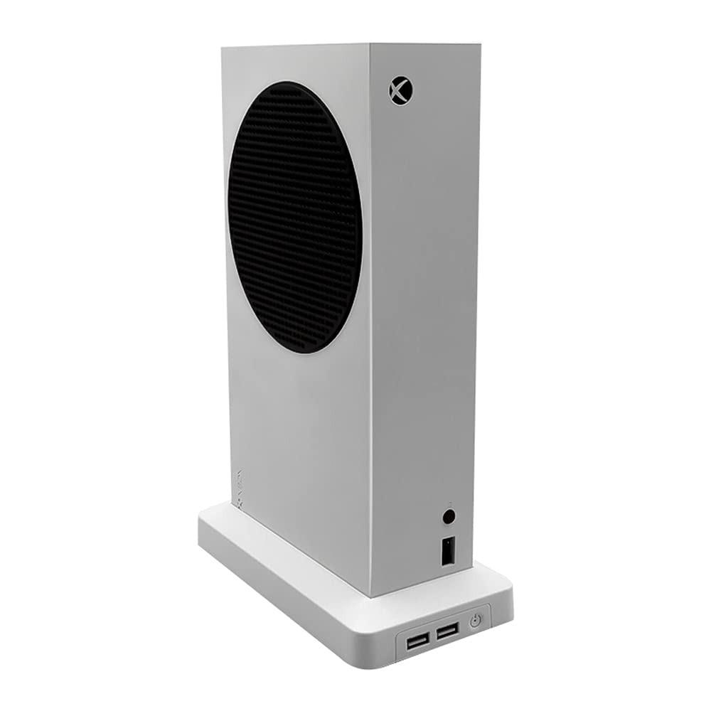 Охлаждающий вентилятор, совместимый с консолью Xbox Series S, вертикальная охлаждающая подставка с 2 высокоскоростными вентиляторами охлаждения и 2 дополнительными портами USB (Только для Xbox Series S)