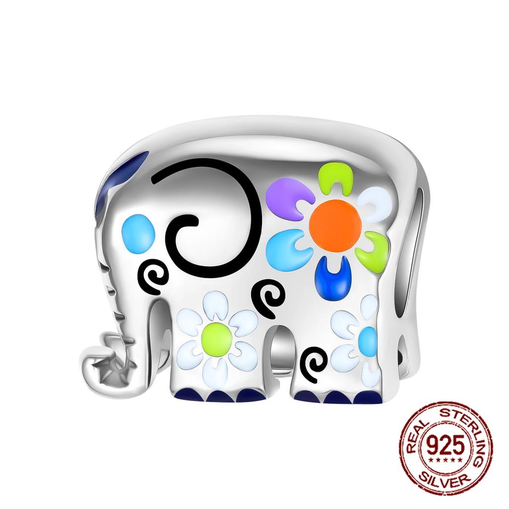 Copper Elephant Lion Rhinoceros Dinosaur Animal Charms Beads Fit Original Bracelets Fine Diy Christmas Jewelry Gifts