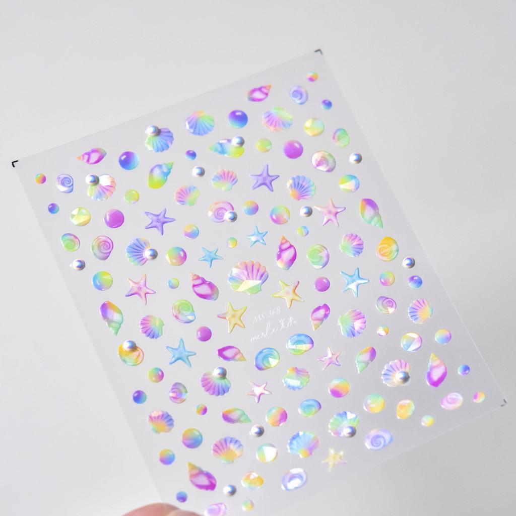 Яркие кристальные красочные ракушки наклейки для ногтей своими руками изготовление креативных декоративных наклеек