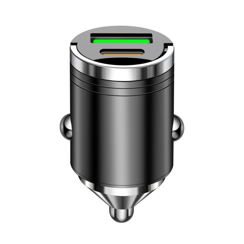 Dual USB Pull Ring Car Charger Fast Charging Mini Car Charger Car Power Adapter  Car Accessories