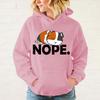 Funny Guinea Pig Nope Print Hoodie Fashion Women Men Casual Tops Pullover Hoodies Harajuku Sweatshirt