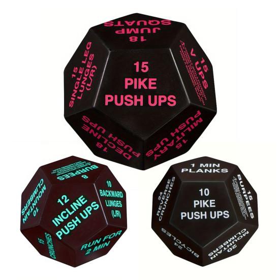 Fitness Dice Pocket Size Multi-sides Exercise Decision Dice Home Gym Workout Dice Stress Relief Toy Men Women Athletes Sports Enthusiast Gift