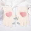 Comfortable Finger Touch Gloves Prevent Cold Love Warm Gloves Soft Touch Screen Gloves Girls