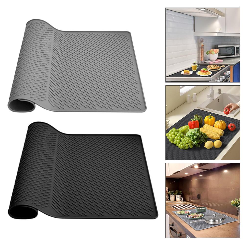 Silicone Stove Mat Silicone Glass Top Stove Cover Protector Mats Kitchen Drying Mat Anti Scalding Silicone Mat Cooking Tools