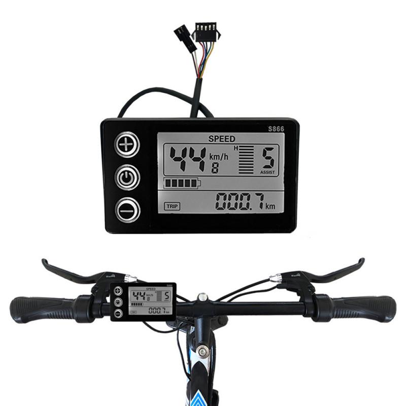 Lcd-s866 Электрический велосипед Smart Meter ЖК-дисплей Легкий непромокаемый электрический скутер с разъемом Sm Электрический скутер E-bike
