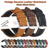 Stitching Cowhide Strap for Omega 18mm 20mm 22mm for Rolex Wrist Bracelet for Seiko Dark Brown Grey Vintage Leather Watch Band