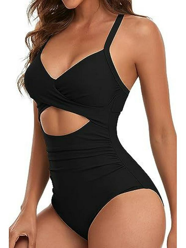 Европейский и американский женский сексуальный купальник с открытой спиной, цельный, облегающего кроя и с полым дизайном