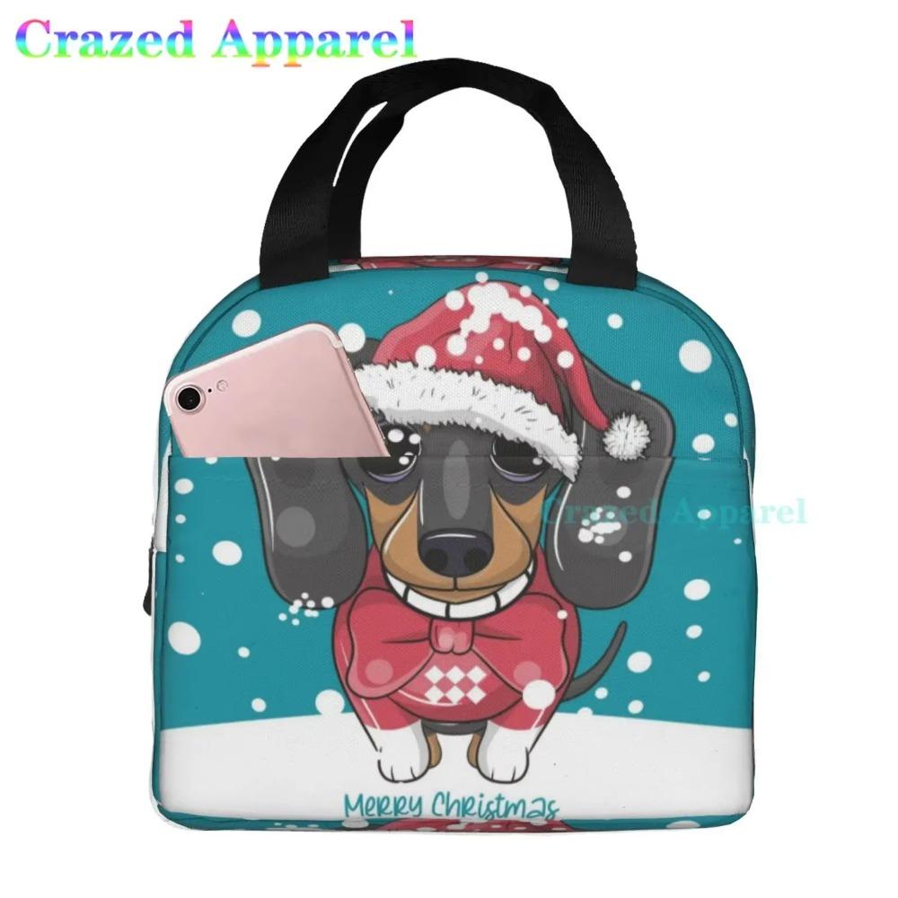 Ucsaxue Dogs I Love My Pet I Love Dachshund Lunch Bag Travel Box Work Bento Cooler Многоразовые сумки для пикника Изолированные сумки