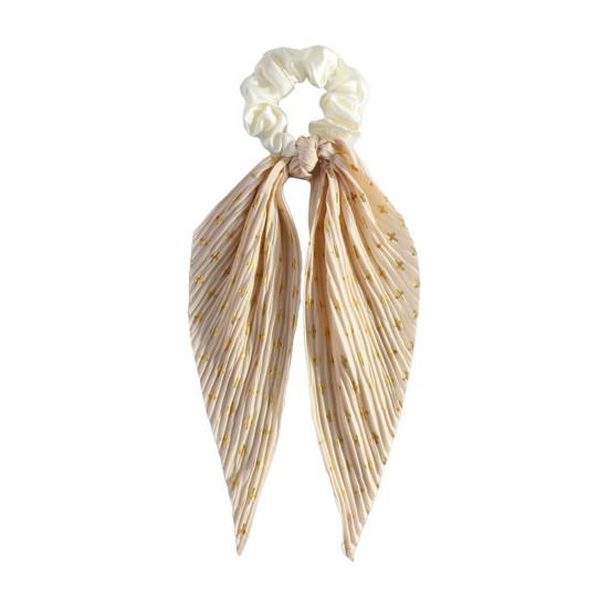 Лента для волос с бантом, декоративная плиссированная тканевая резинка для волос, укладка фиксированных волос, без плавающего кольца для волос, модные аксессуары для волос