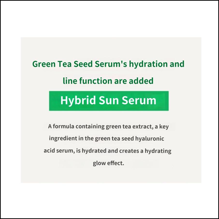 Innisfree Увлажняющая солнцезащитная сыворотка Green Tea Hyaluronic SPF50+ PA++++ 50 мл Легкая увлажняющая защита от ультрафиолета