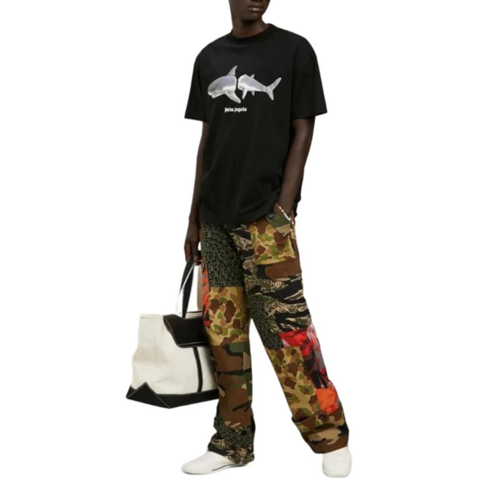 PALM ANGELS Shark T Shirt PMAA001S22JER0111001