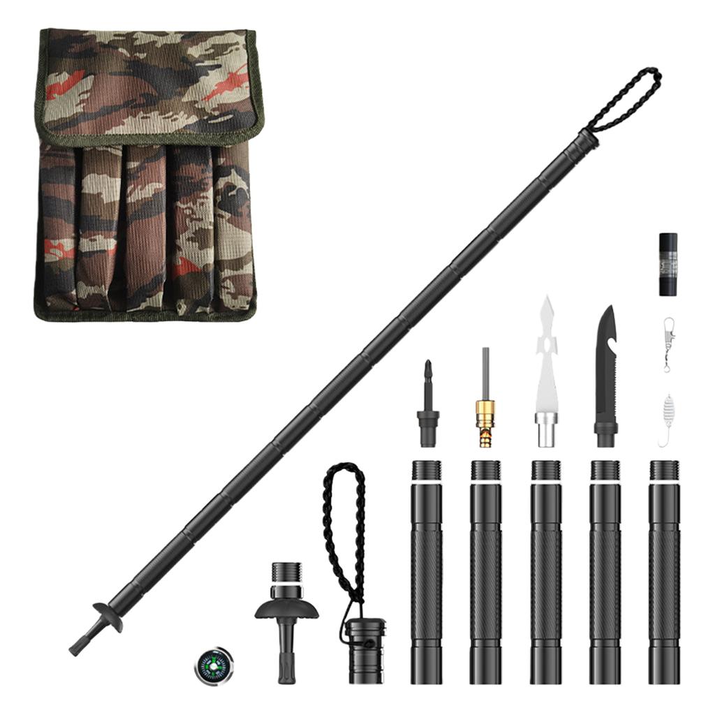 Туристическая палка для ходьбы, треккинговая палка, походный посох и треккинговая палка - Легкий алюминиевый снаряжение для приключений на природе, кемпинга, охоты 5 мл