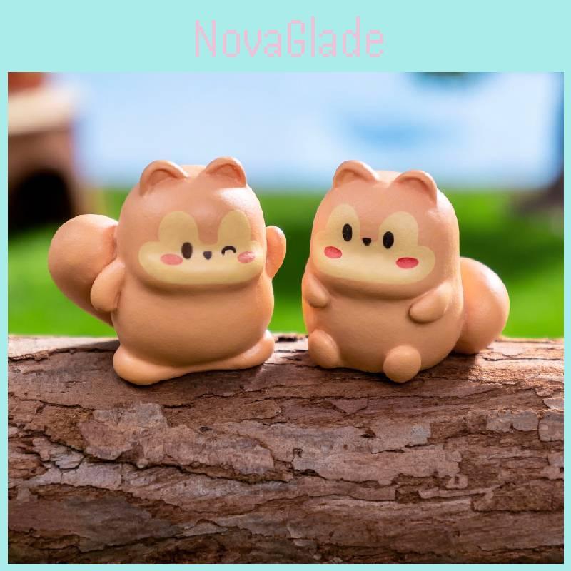 Очаровательная фигурка лесной белочки из смолы для креативного декора миниатюрного сада