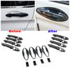 Для Honda City GM4 GM5 GM6 2014-2020 наружная дверная ручка с карбоновым принтом, крышка дверной чаши, молдинг, рамка, рамка